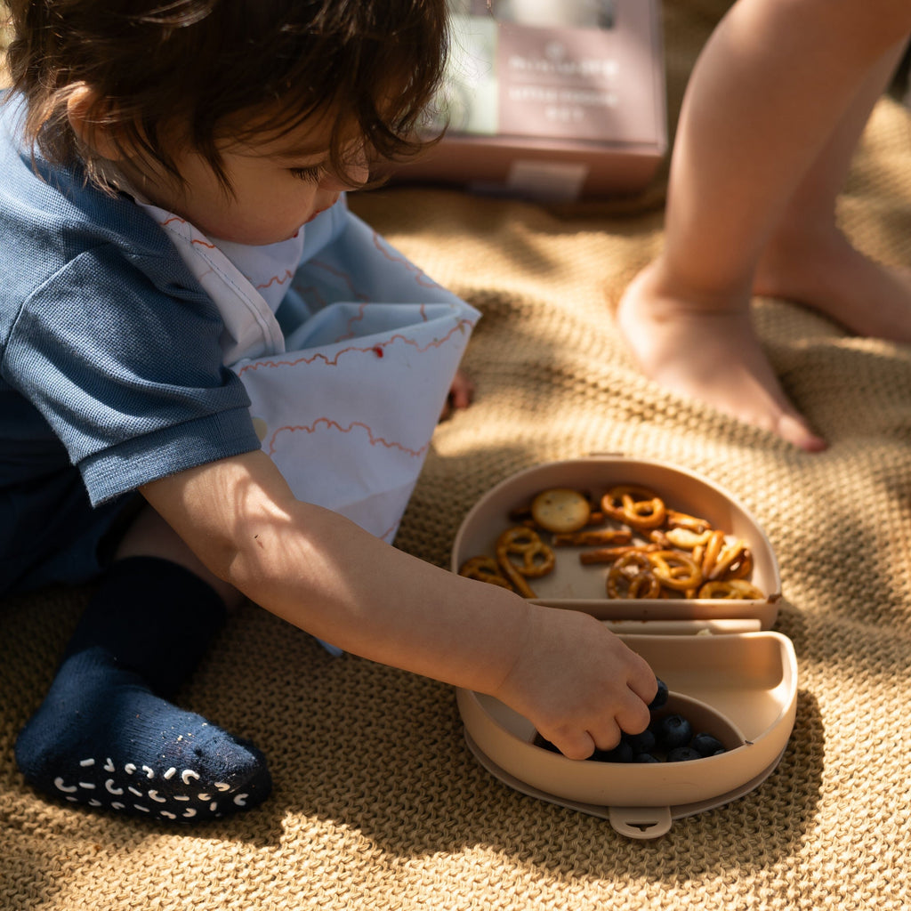 Silifold: Compact Children's Portable Plate | Almond Butter Kids Dinnerware Miniware 