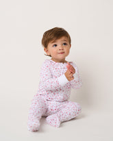 Baby's Pima Ruffle Collar Romper in Dorset Floral Infant Romper - TF Petite Plume 