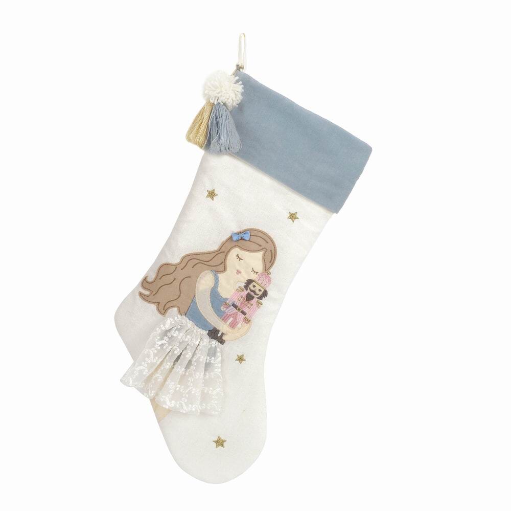 Tassled Clara Stocking- Winter Blue STOCKINGS MON AMI 