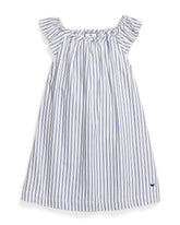 Girl's Twill Isabelle Nightgown | Navy French Ticking Nightgowns Petite Plume 