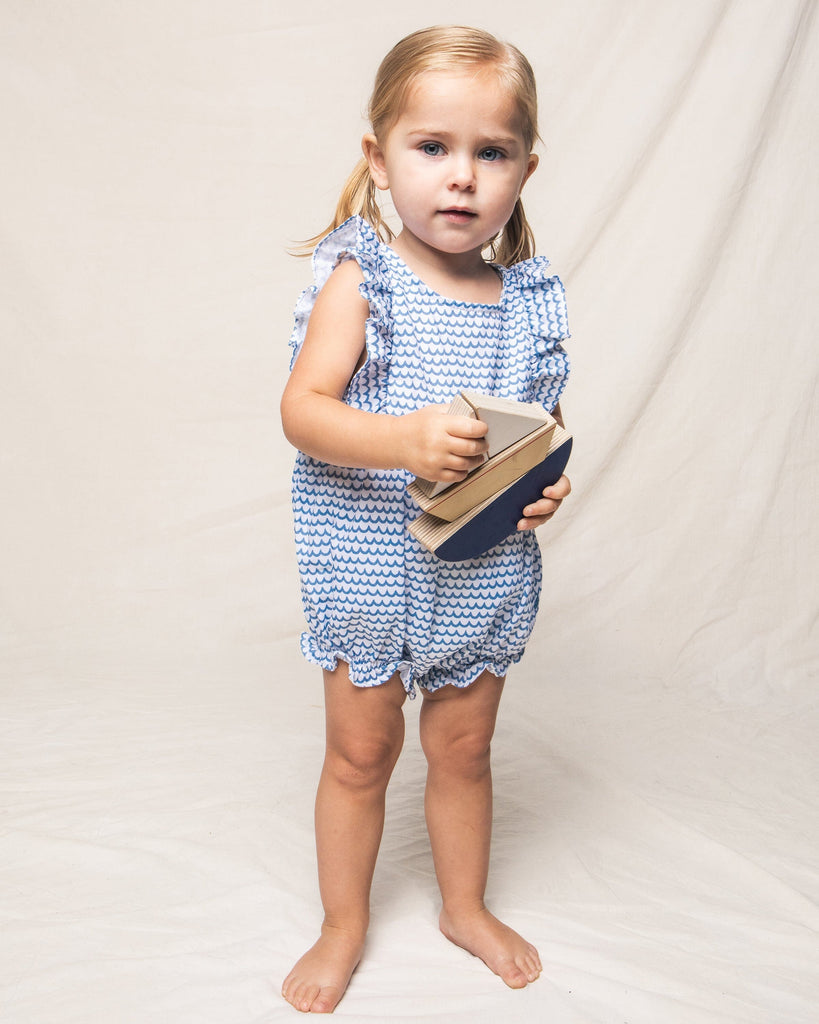 Baby's Twill Ruffled Romper | La Mer Jumpsuits & Rompers Petite Plume 