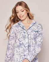 Women's Twill Nightshirt in Timeless Toile Women's Nightshirts Petite Plume 