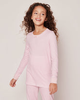 Kid's Pima Snug Fit Pajama Set | Pink Stripes Pajama Sets Petite Plume 