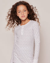 Kid's Pima Snug Fit Pajama Set | Grey Elephants Pajama Sets Petite Plume 