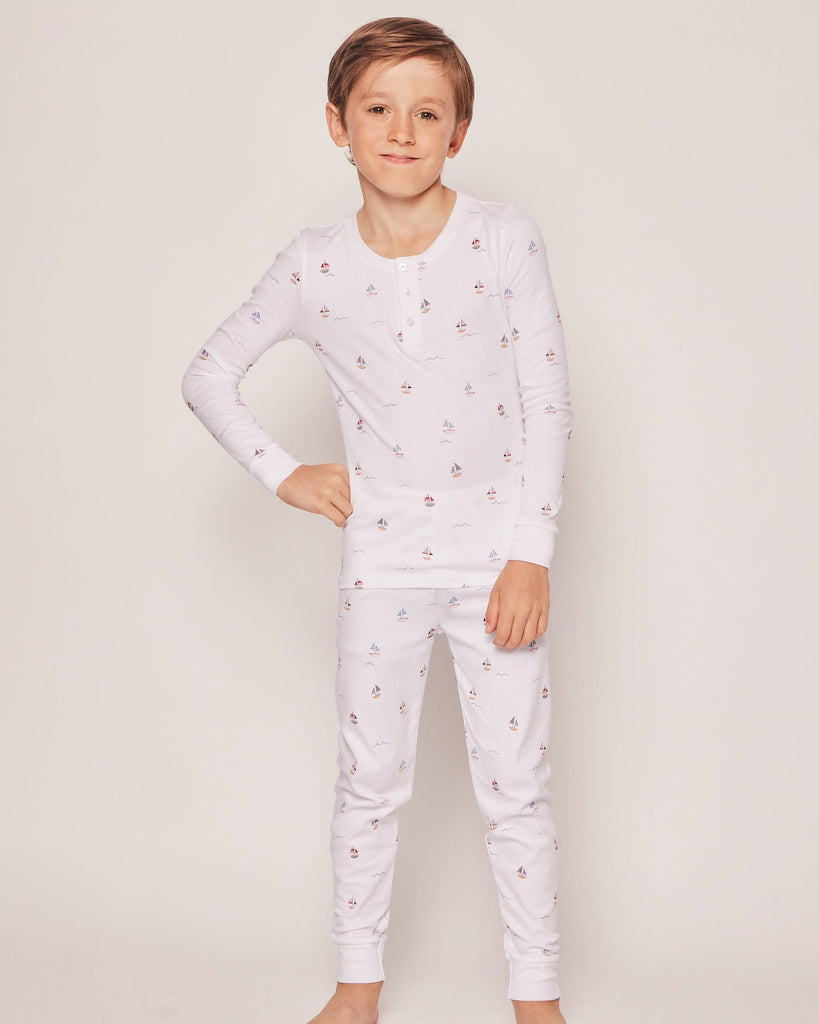 Kid's Pima Snug Fit Pajama Set | Bateau Pajama Sets Petite Plume 