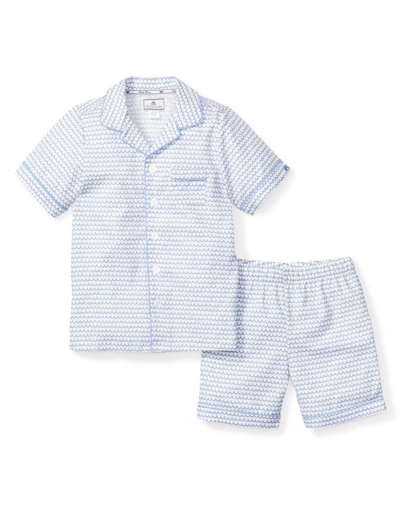 Kid's Twill Pajama Short Set | La Mer Pajama Sets Petite Plume 