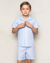 Kid's Twill Pajama Short Set | La Mer Pajama Sets Petite Plume 