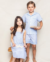 Kid's Twill Pajama Short Set | La Mer Pajama Sets Petite Plume 