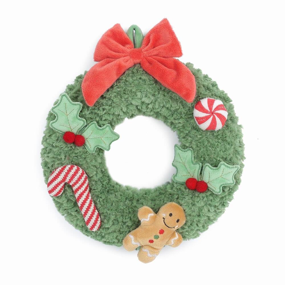 Festive Wreath | Green Throw Pillows MON AMI 