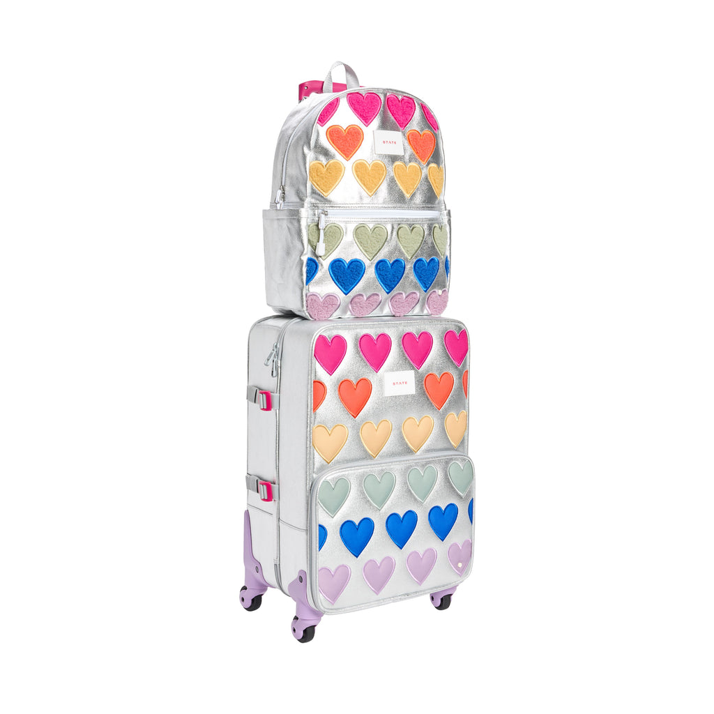 Logan Carry-On Suitcase | Patchwork Hearts Suitcases State Bags 