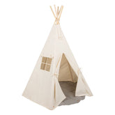 “Beige” Teepee and "Grey Linen" Round Mat Set Set teepee with mat moimili.us 