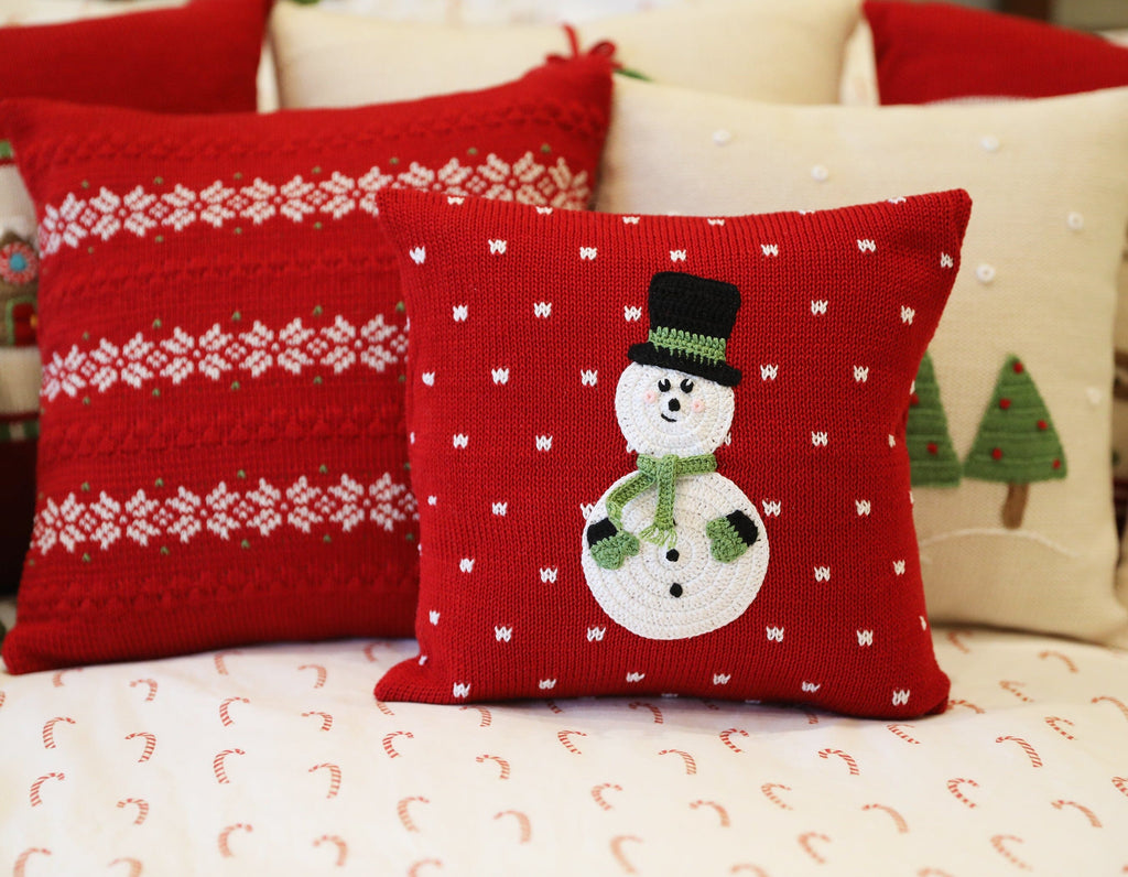 Snowman 10" Pillow Throw Pillows Melange Collection 