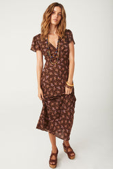 Melody Bias Maxi Dress | Antique Walnut Dresses Spell 