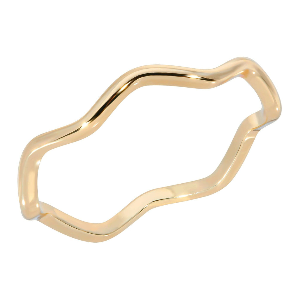 Super Thin Wavy Ring Rings eklexic Gold 5 