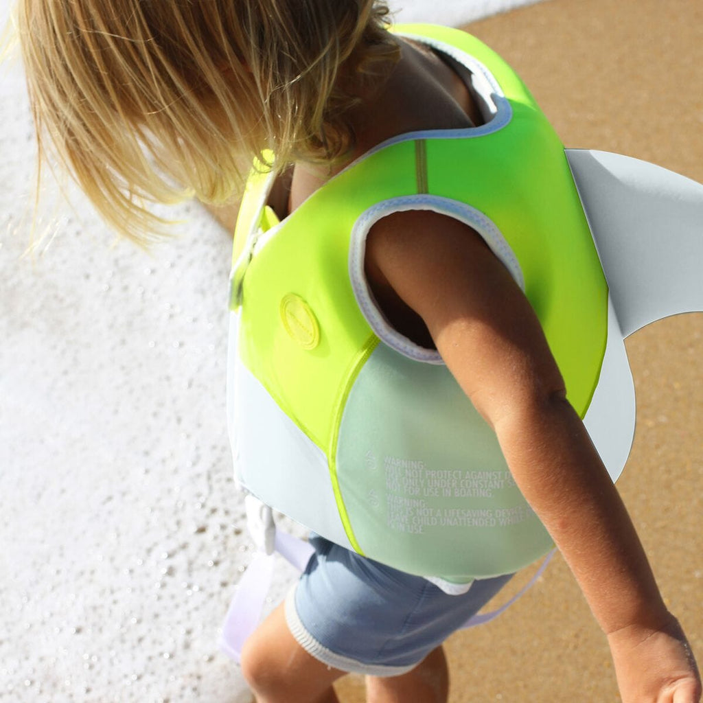 Swim Vest 3-6 Shark Tribe Blue Neon Citrus Swim Vest SunnyLife 