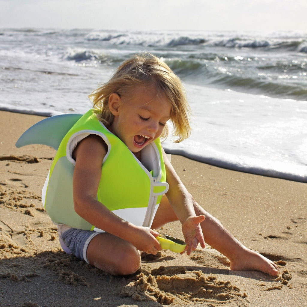 Swim Vest 3-6 Shark Tribe Blue Neon Citrus Swim Vest SunnyLife 