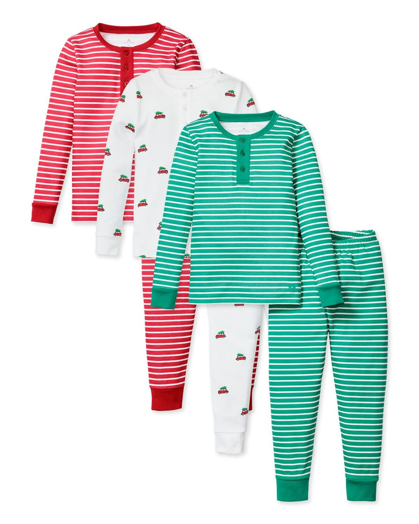 Kid's Pima Snug Fit Pajama Holiday Trio Pajama Sets Petite Plume 