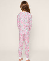 Kid's Pima Snug Fit Pajama Set in Fleurs de Rose Children's Pajamas TF Petite Plume 