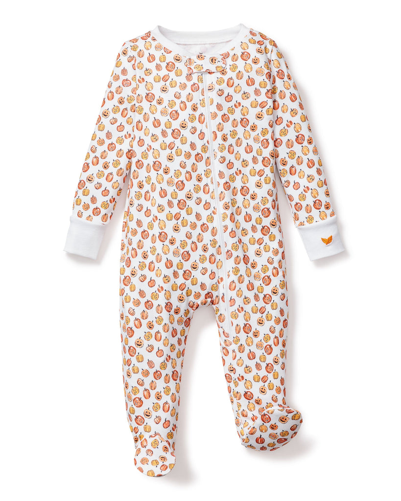 Baby's Pima Romper in Pumpkin Patch Children's Pajamas TF Petite Plume 