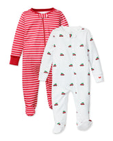 Baby's Holiday Pima Romper Duo Footies Petite Plume 