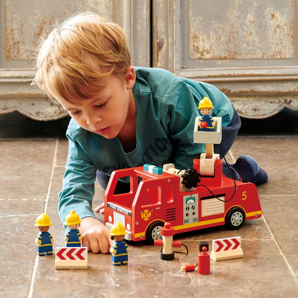 Fire Engine Cars & Trains Tender Leaf Toys 