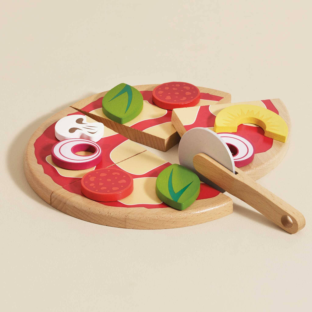 Pizza & Toppings with Slice Cutter Play Foods Le Toy Van, Inc. 