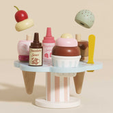 Wooden Ice Cream Stand & Toppings Play Foods Le Toy Van, Inc. 