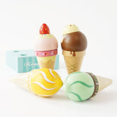 Wooden Ice Cream Cones Set Play Foods Le Toy Van, Inc. 