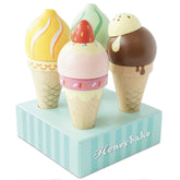 Wooden Ice Cream Cones Set Toy Kitchens & Play Food Le Toy Van, Inc. 