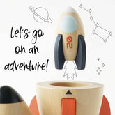 Magnetic Space Rocket Duo Wooden Toys Le Toy Van, Inc. 