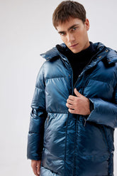 Taiga Puffer Jacket | Metallic Navy Outerwear Unreal Fur 