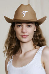 Teddy Cowboy Hats People of Leisure Tan SMALL/MEDIUM 