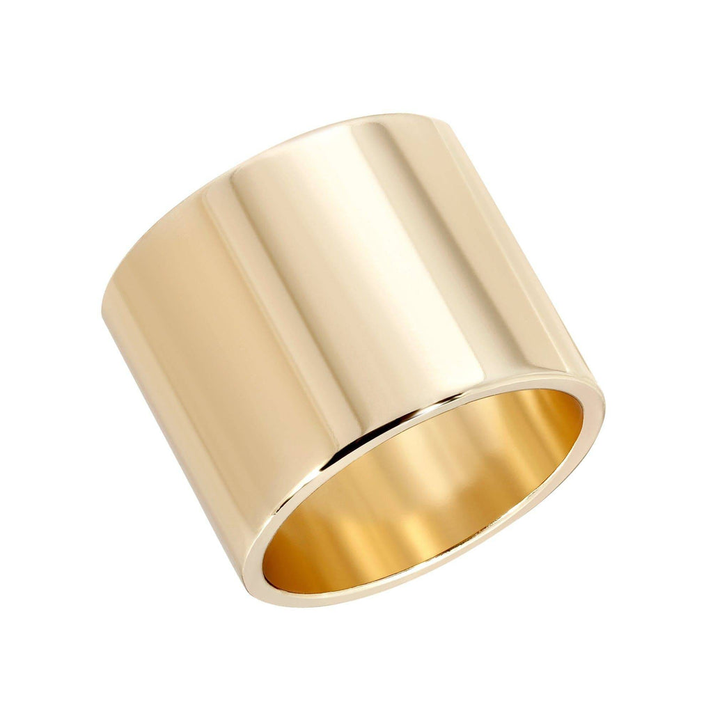 Thick Flat Ring Rings eklexic Gold 5 