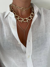 Thin Luciana Box Chain Lariat Necklaces eklexic 