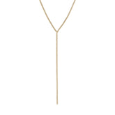 Thin Luciana Box Chain Lariat Necklaces eklexic Gold 18" 