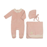 Tiny Eyelet Layette Set Layette Set Mon Tresor Bebe Rose Smoke 1m 