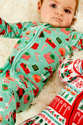 Soft & Stretchy Zipper Footie | Santa Mail Footies Clover Baby & Kids 