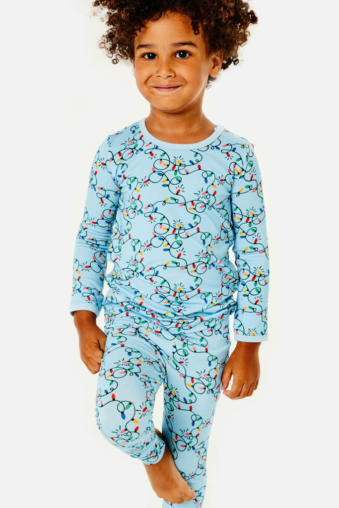 Long Sleeve Pajama Set | Holiday Lights Pajama Sets Clover Baby & Kids 