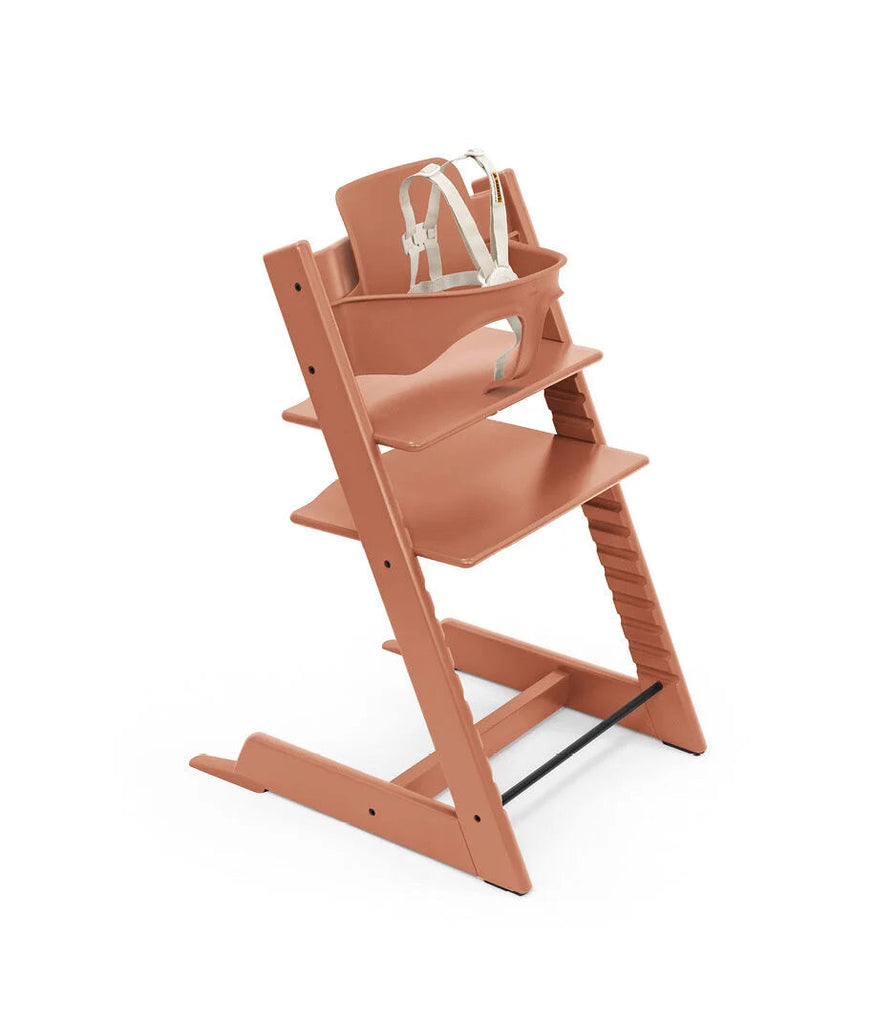 Tripp Trapp® Bundle High Chair | Terracotta High Chair & Booster Seat Accessories Stokke Terracotta W 18.1 in x H 32.5 in x D 22.4 in 