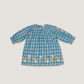 Tulip Dress | Azure Plaid w/Embroidery Dresses Lali 