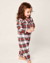 Baby's Twill Madeline Romper in Balmoral Tartan Infant Romper Petite Plume 