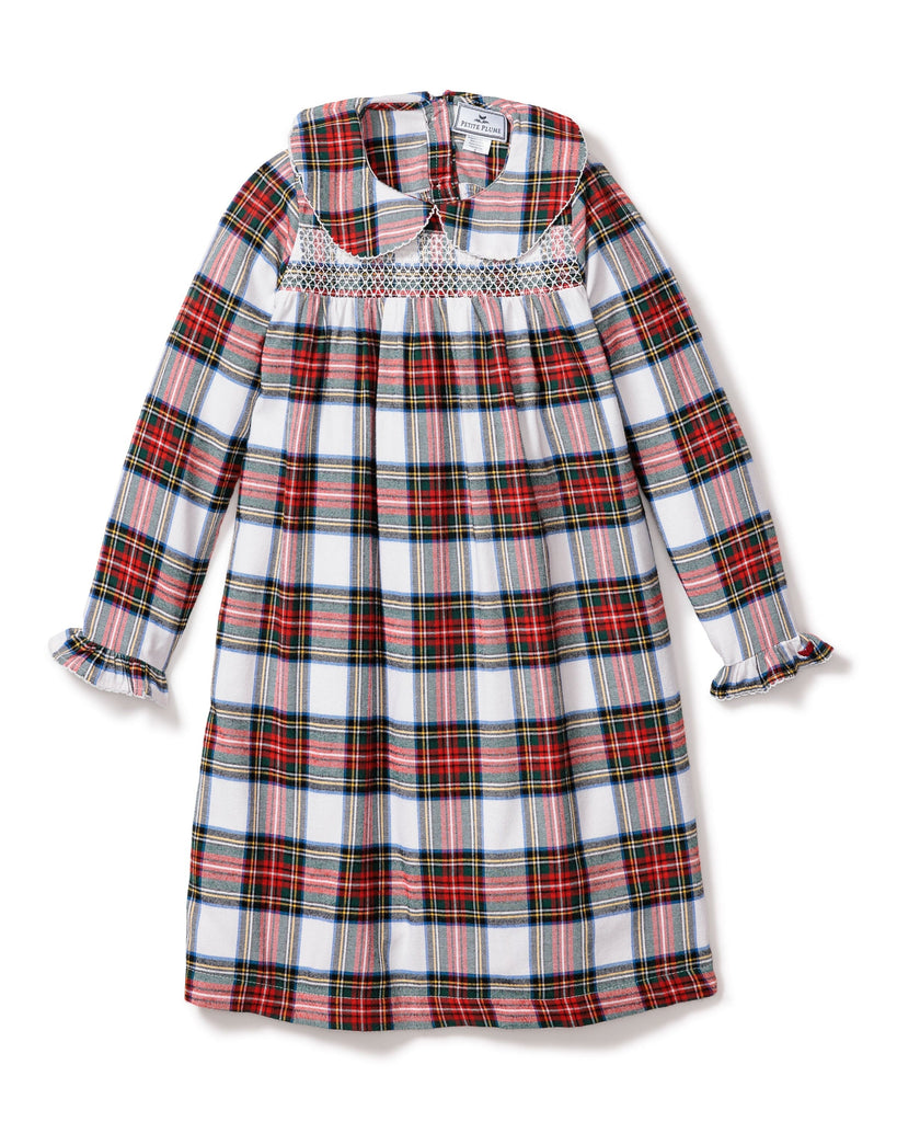 Girl's Brushed Cotton Eloise Nightgown | Balmoral Tartan Nightgowns Petite Plume 