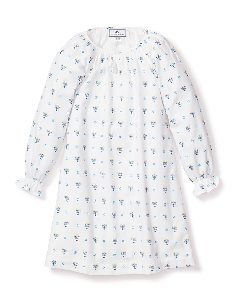 Girl's Twill Delphine Nightgown | Happy Hanukkah Nightgowns Petite Plume 