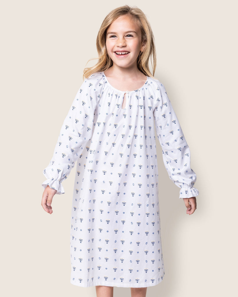 Girl's Twill Delphine Nightgown | Happy Hanukkah Nightgowns Petite Plume 