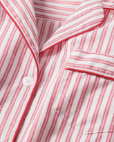 Kid's Twill Pajama Set | Antique Red Ticking Pajama Sets Petite Plume 