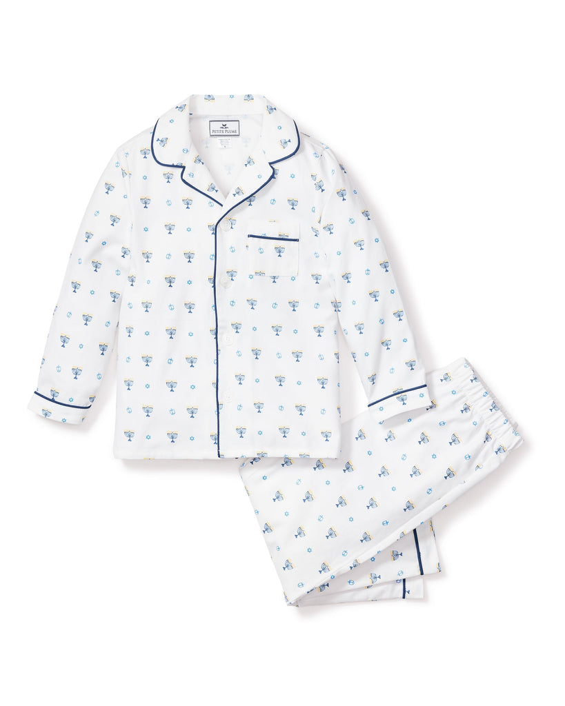 Kid's Twill Pajama Set | Happy Hanukkah Pajama Sets Petite Plume 