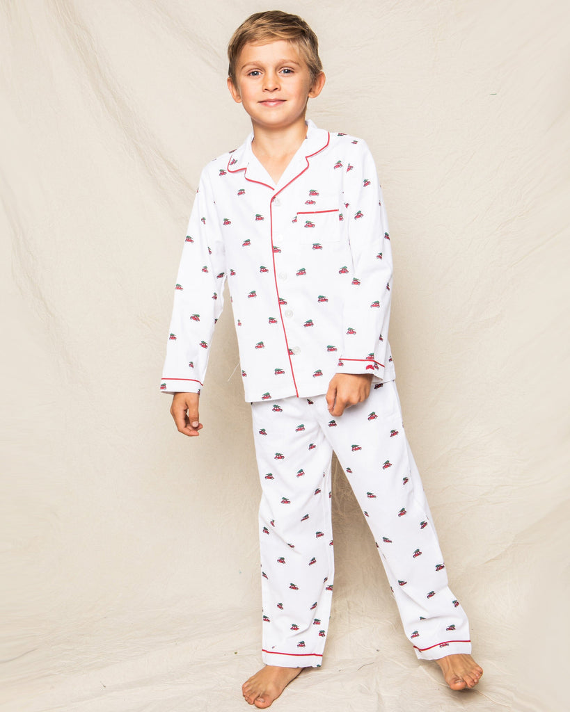 Kid's Twill Pajama Set | Holiday Journey Pajama Sets Petite Plume 