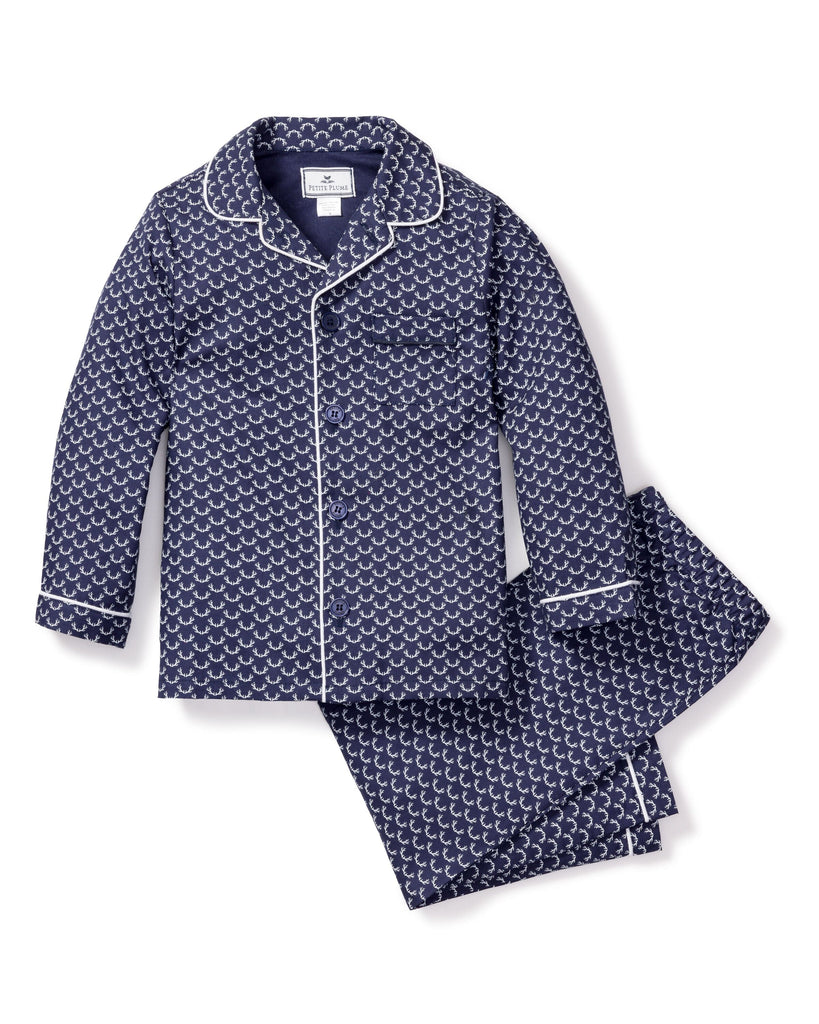 Kid's Twill Pajama Set | Nordic Antlers Pajama Sets Petite Plume 