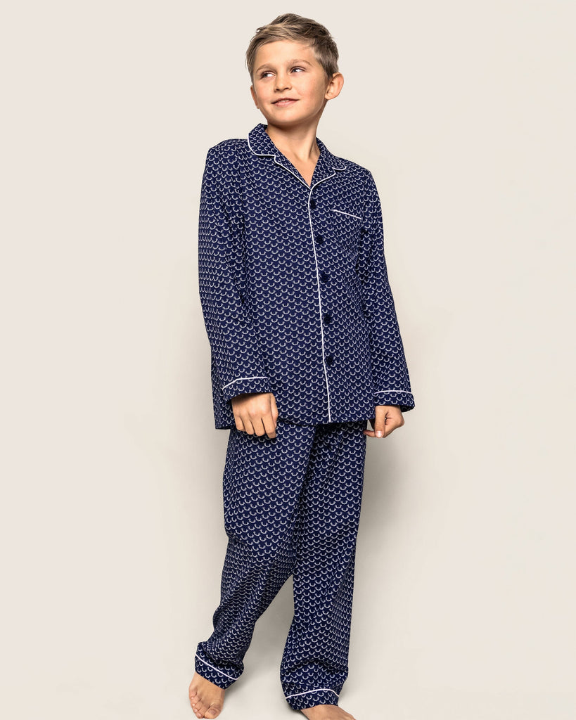 Kid's Twill Pajama Set | Nordic Antlers Pajama Sets Petite Plume 