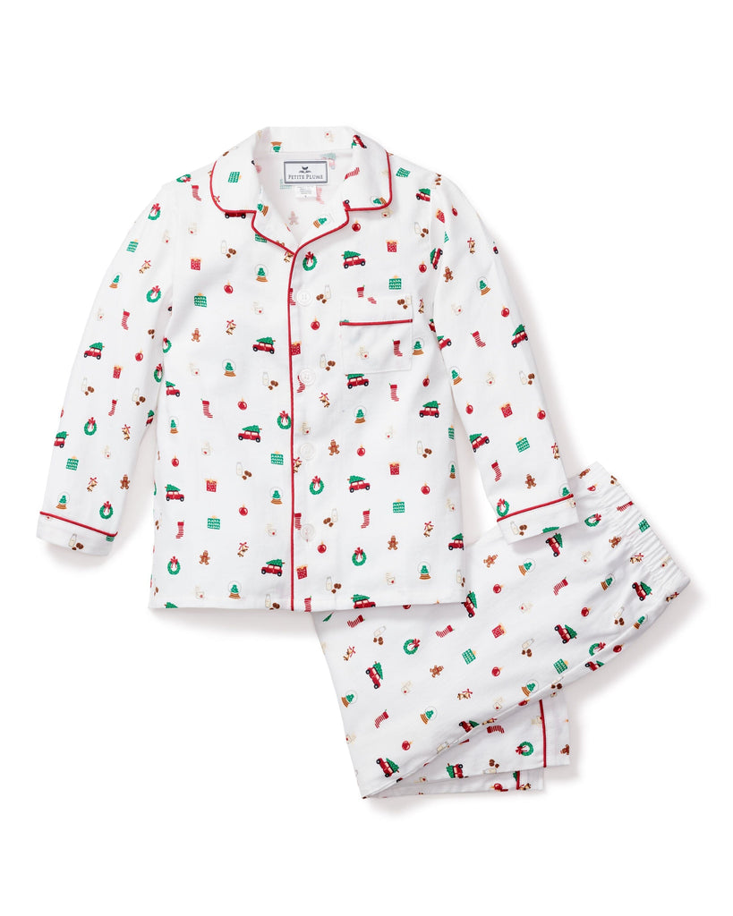 Kid's Twill Pajama Set | Winter Nostalgia Pajama Sets Petite Plume 